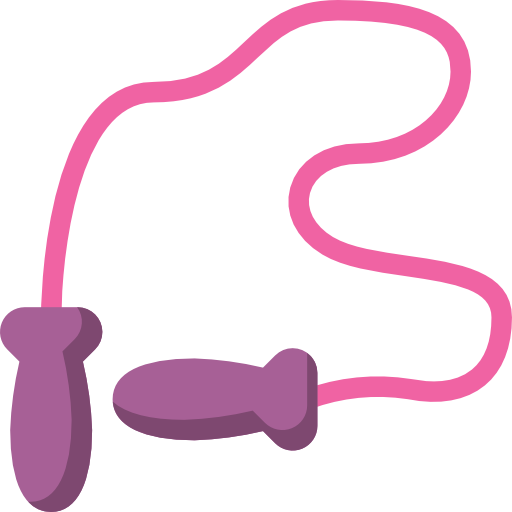 purple and pink jump rope