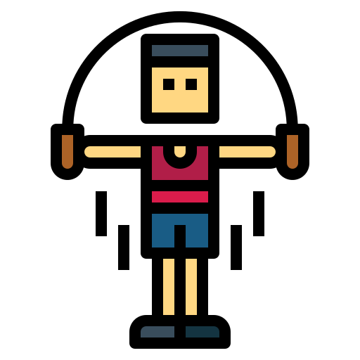 man jumping-rope happily